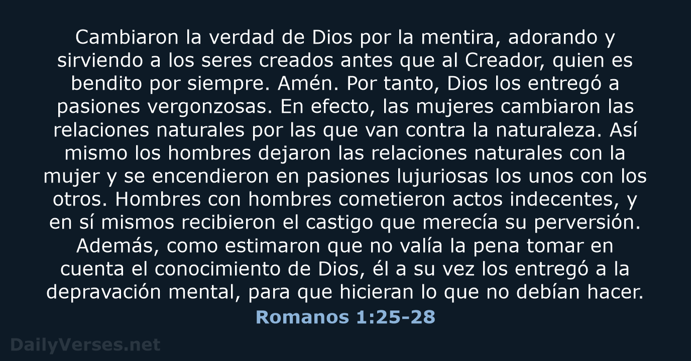 Romanos 1:25-28 - NVI