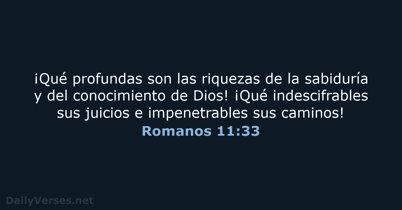 Romanos 11:33 - NVI