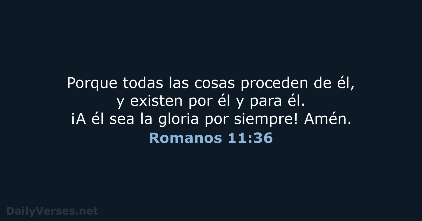 Romanos 11:36 - NVI