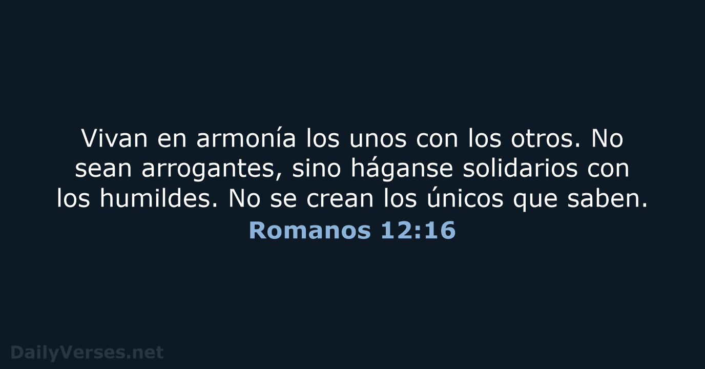 Romanos 12:16 - NVI