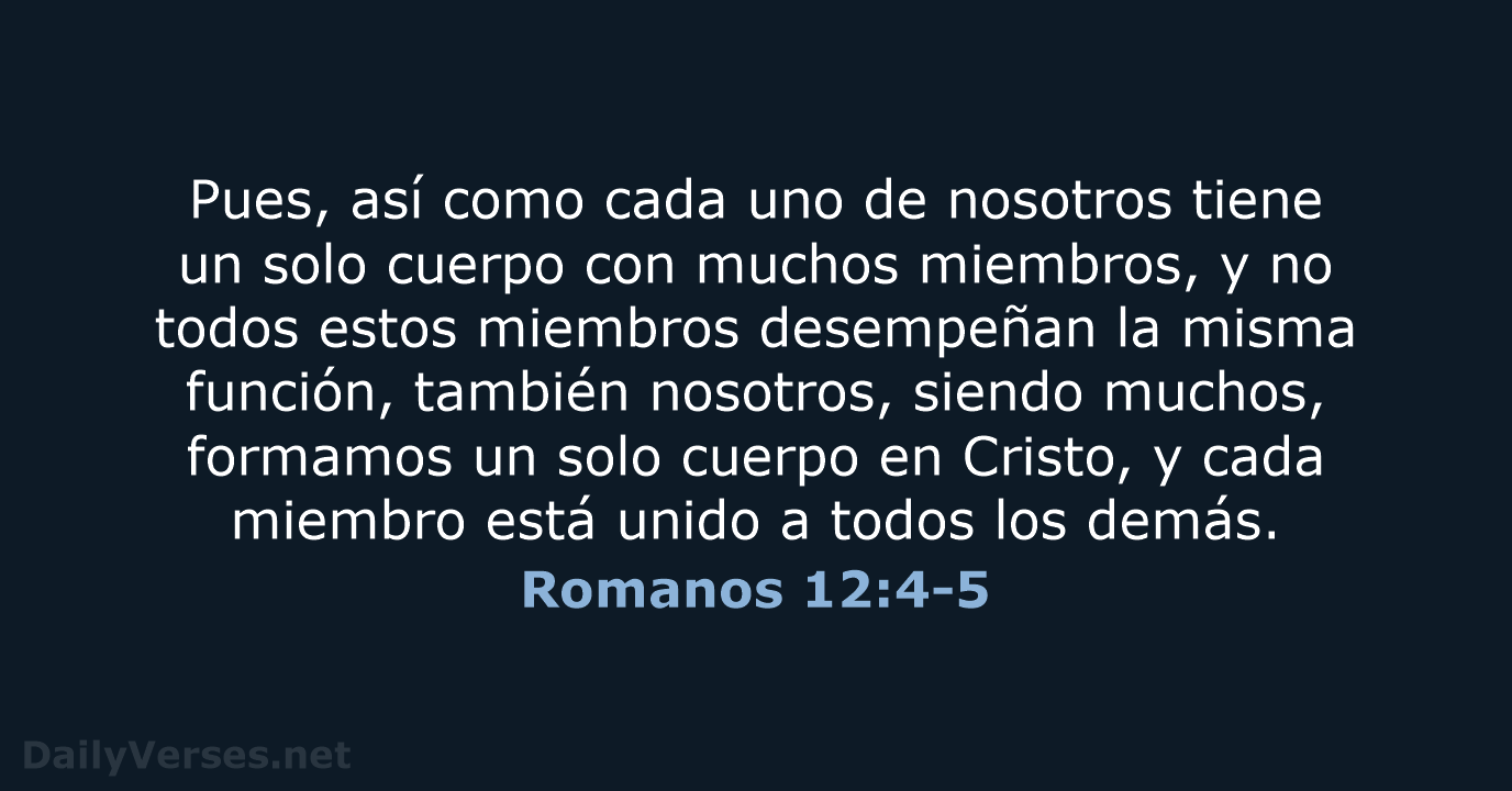 Romanos 12:4-5 - NVI