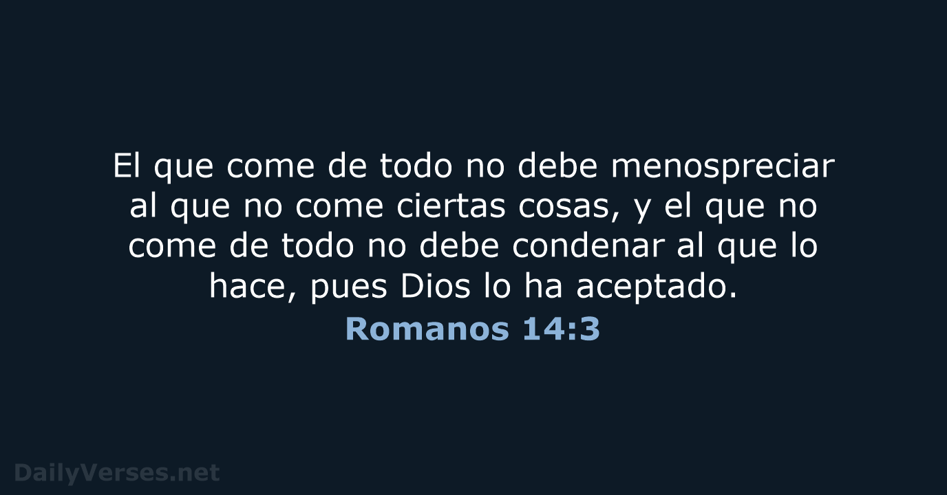 Romanos 14:3 - NVI