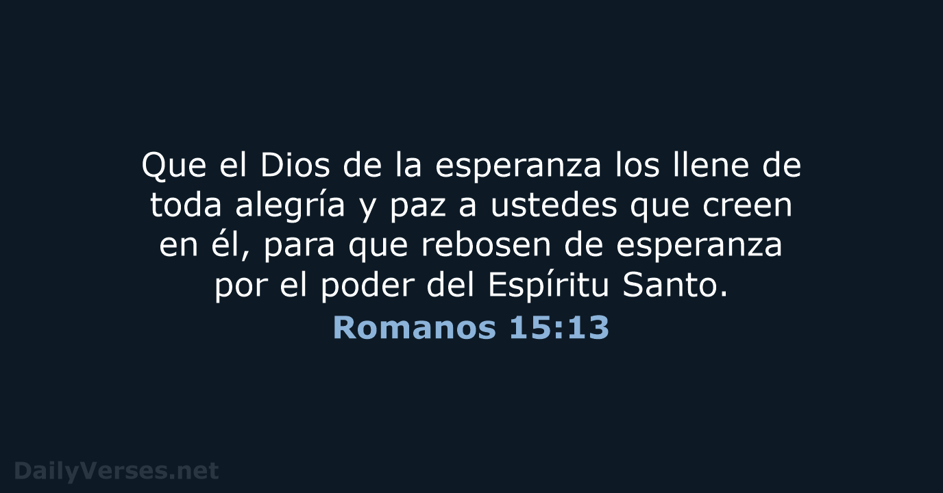 Romanos 15:13 - NVI