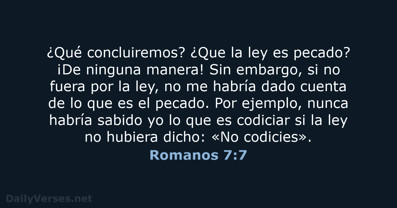 Romanos 7:7 - NVI