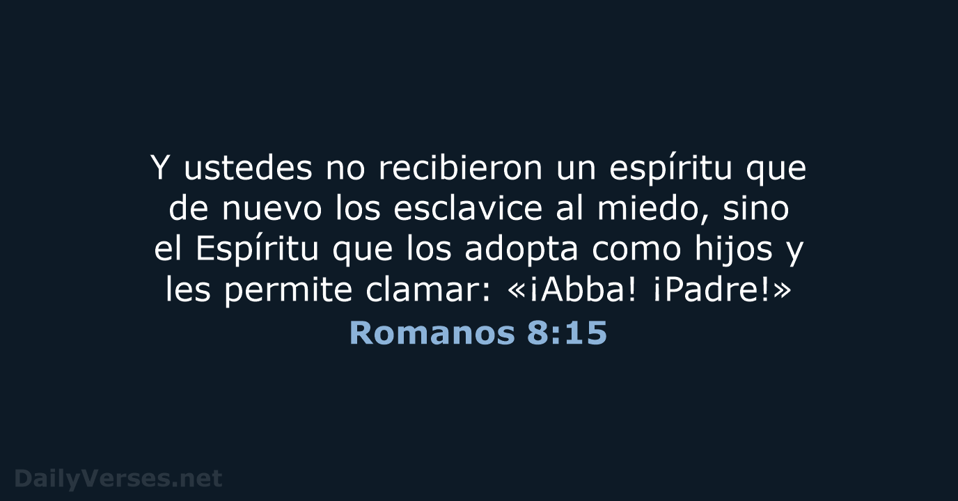 Romanos 8:15 - NVI