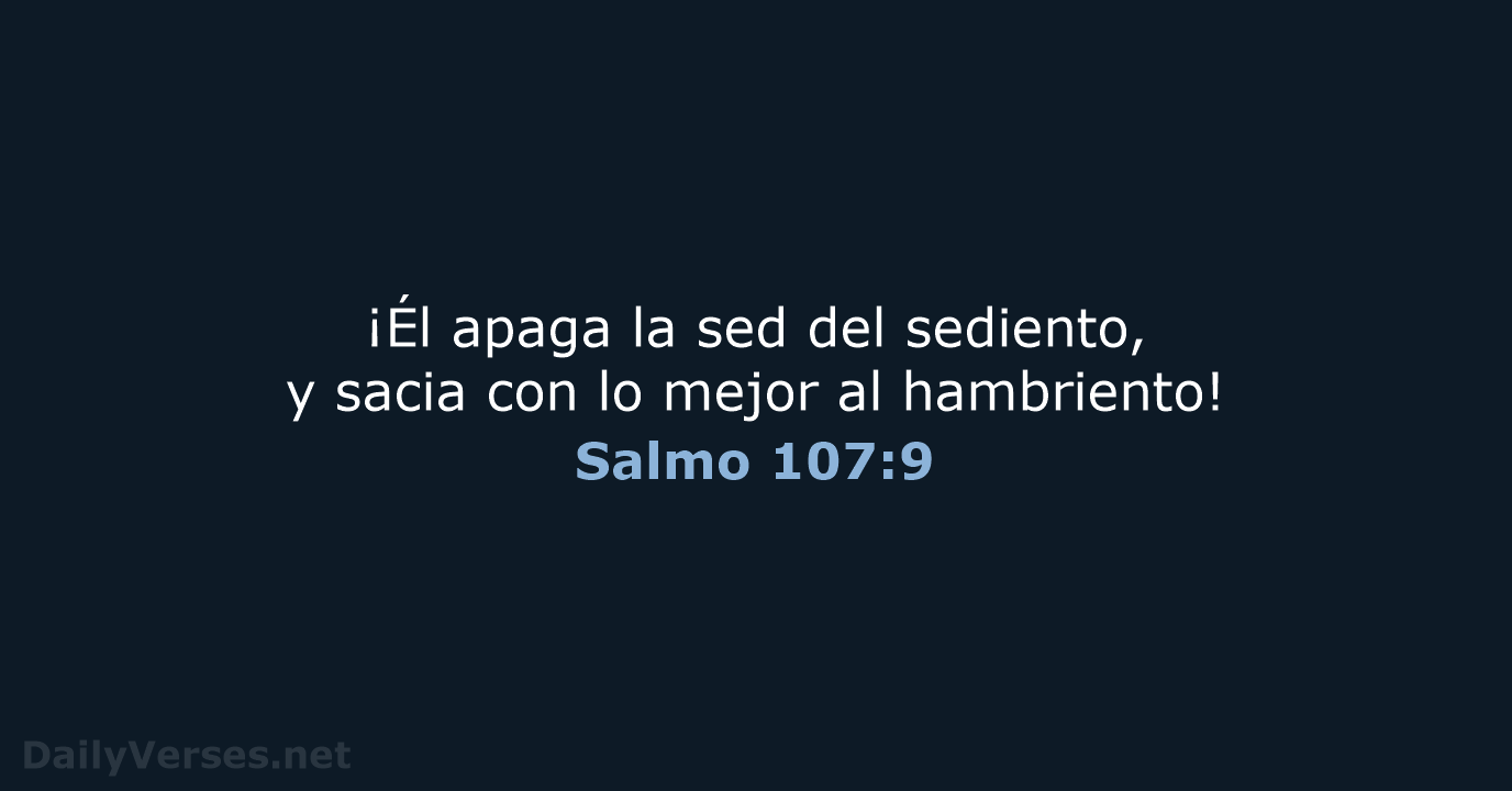 Salmo 107:9 - NVI