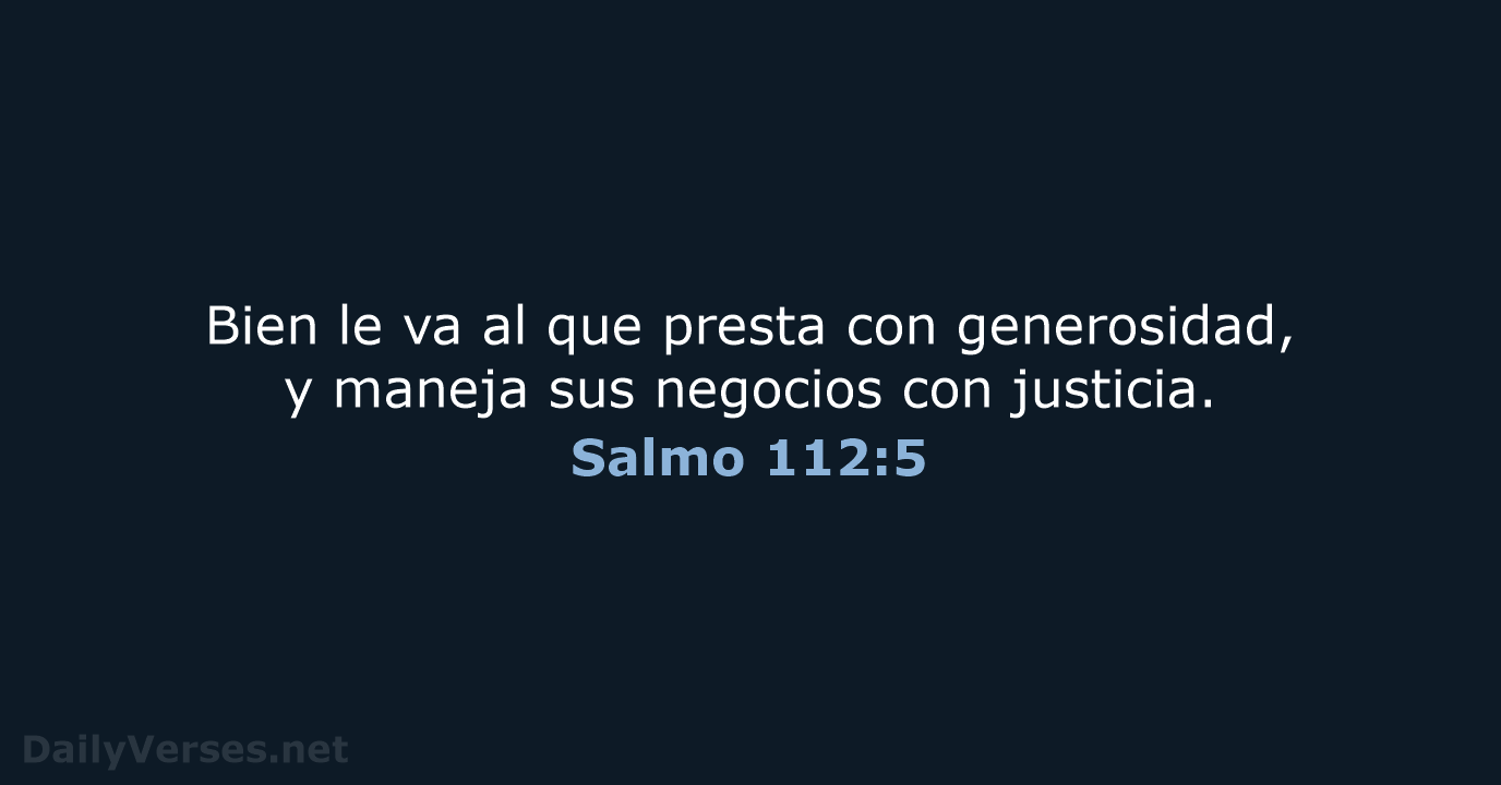 Salmo 112:5 - NVI