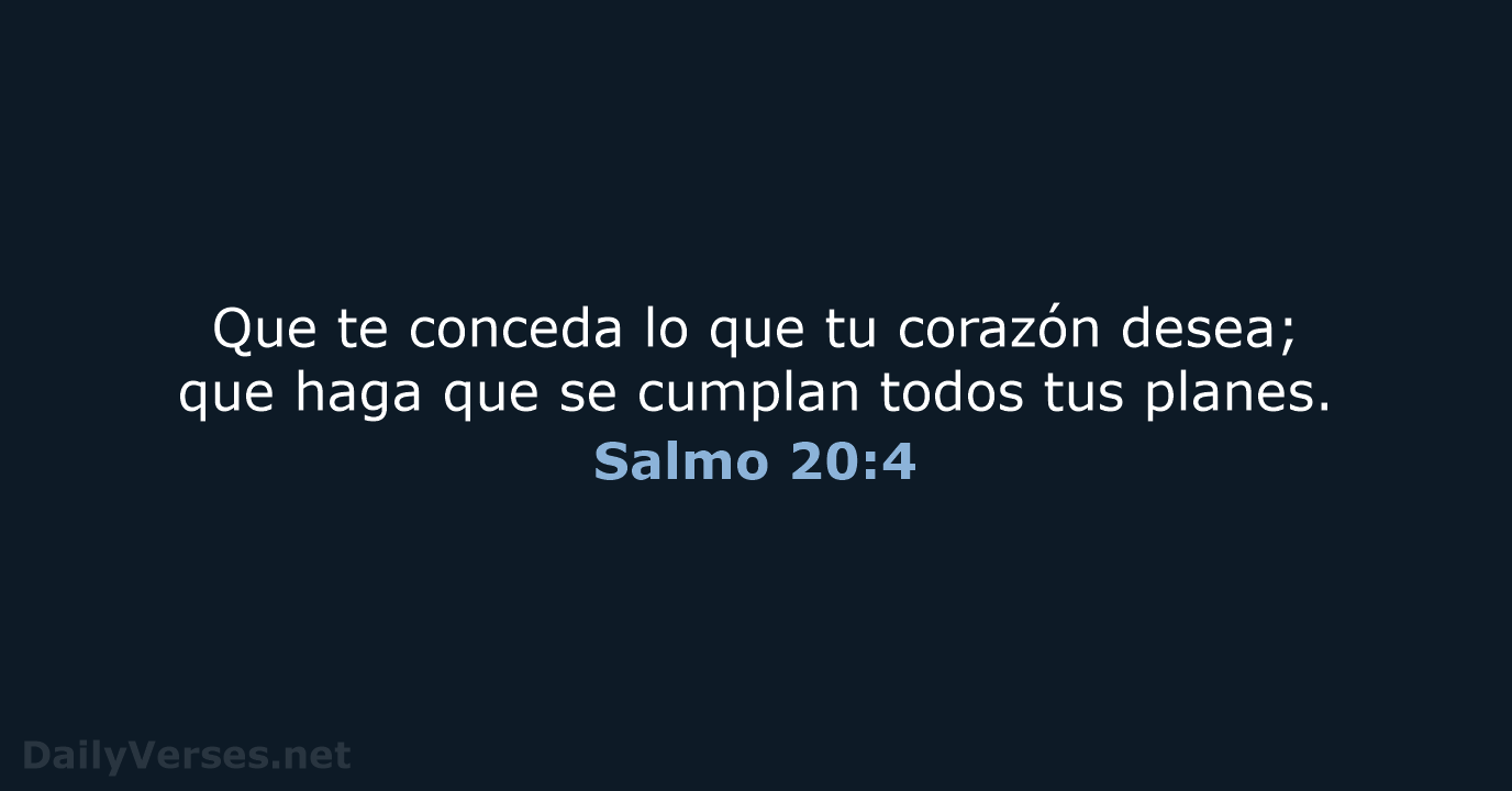 Salmo 20:4 - NVI