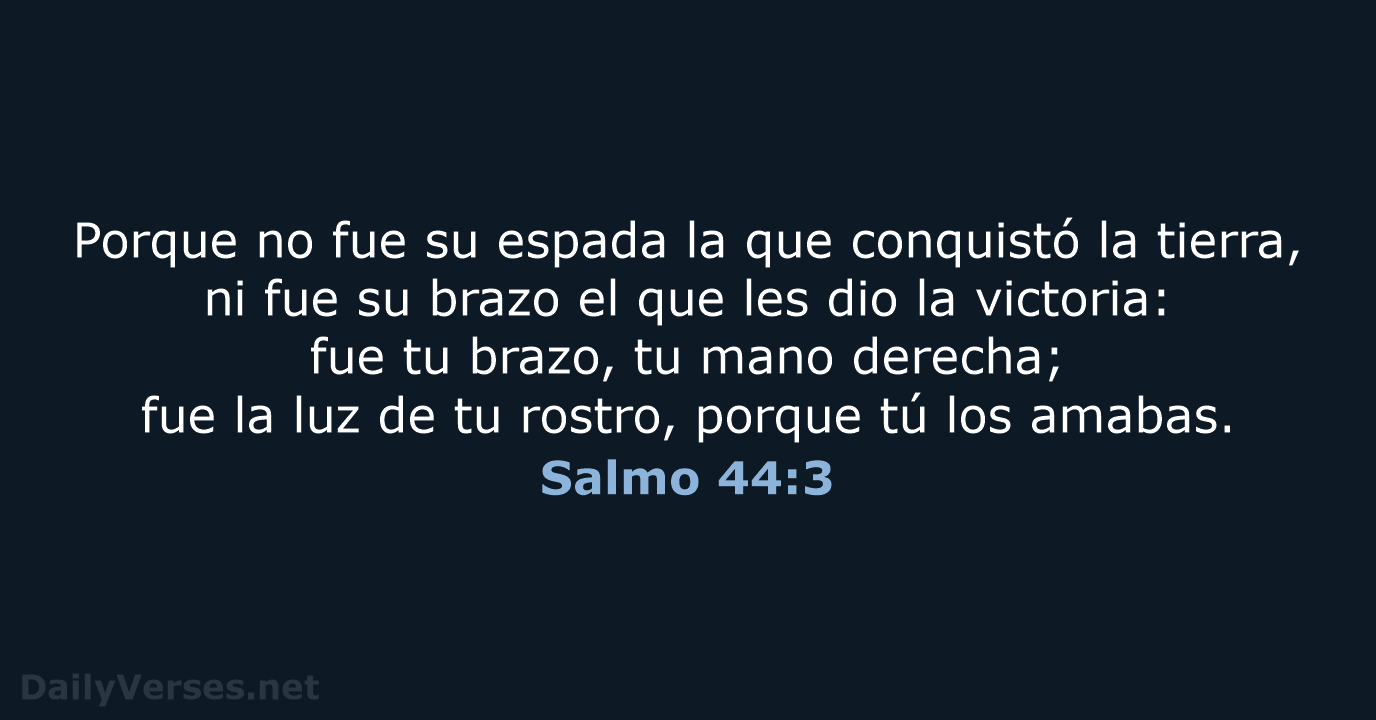 Salmo 44:3 - NVI
