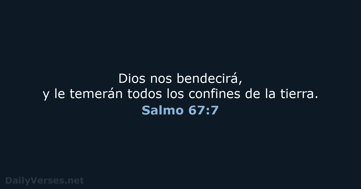 Salmo 67:7 - NVI