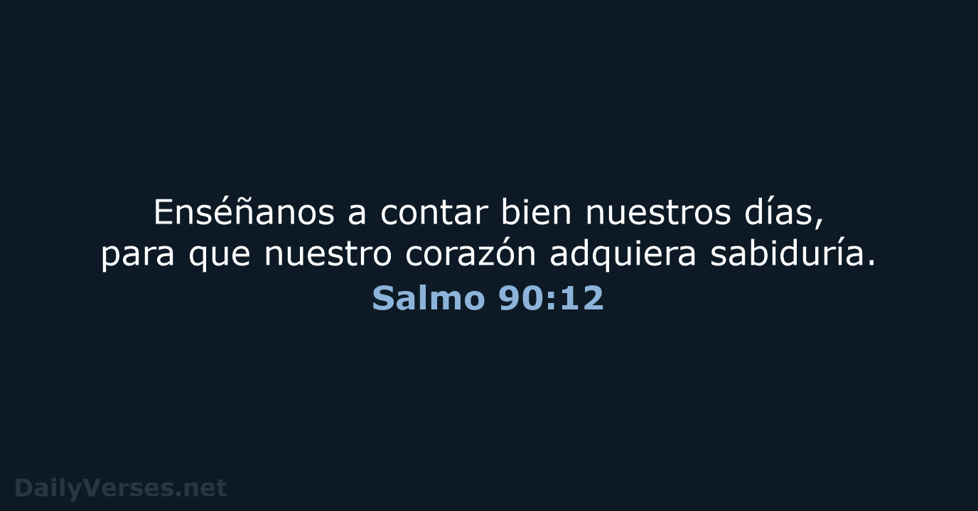 Salmo 90:12 - NVI