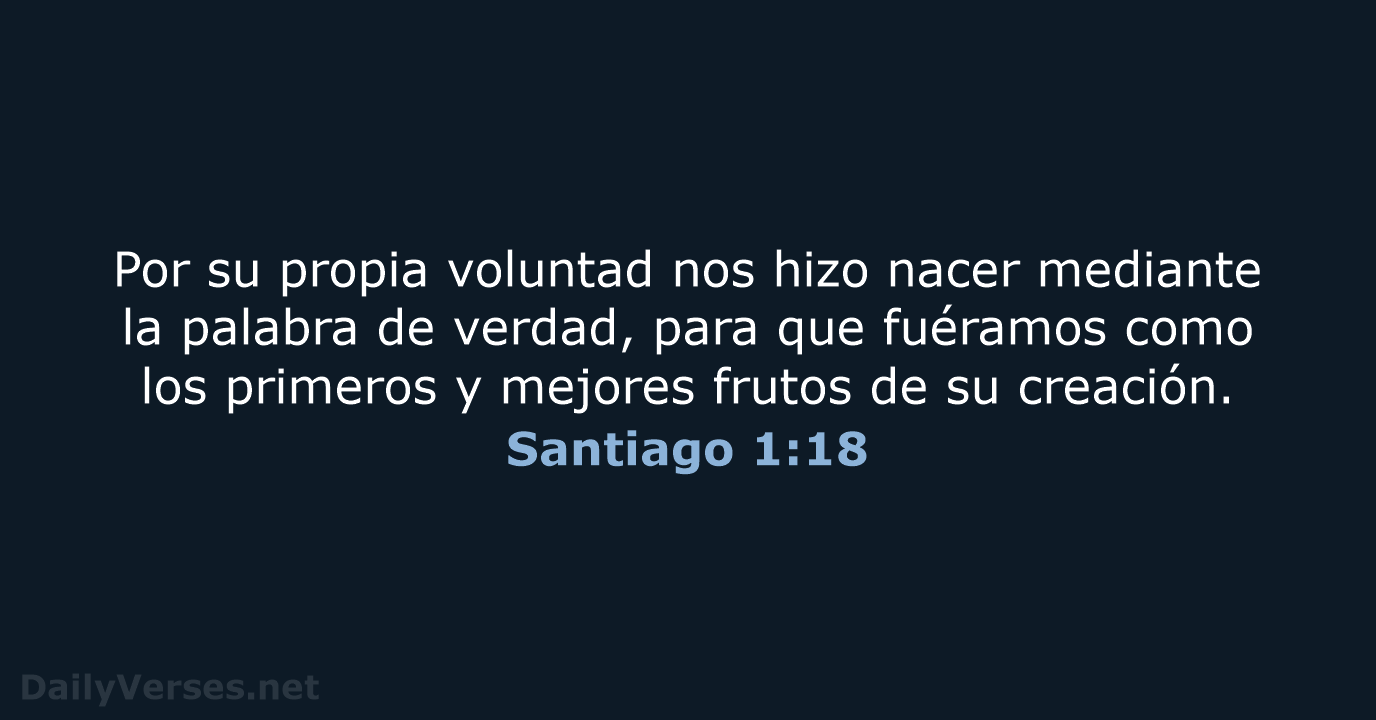 Santiago 1:18 - NVI
