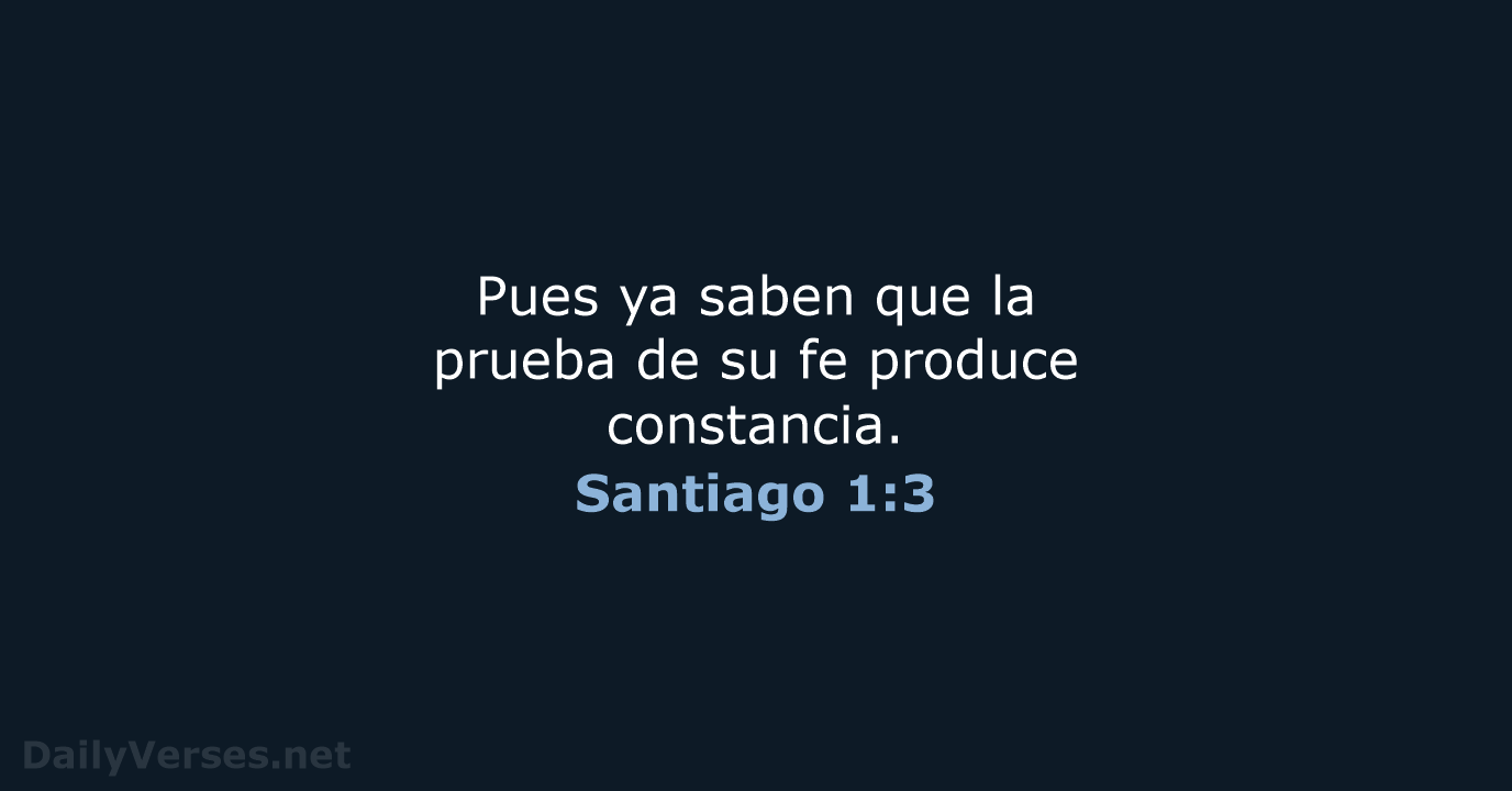 Santiago 1:3 - NVI
