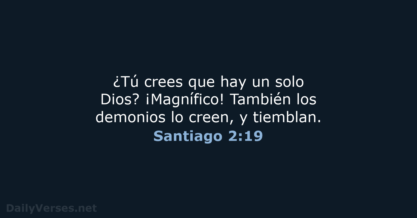 Santiago 2:19 - NVI
