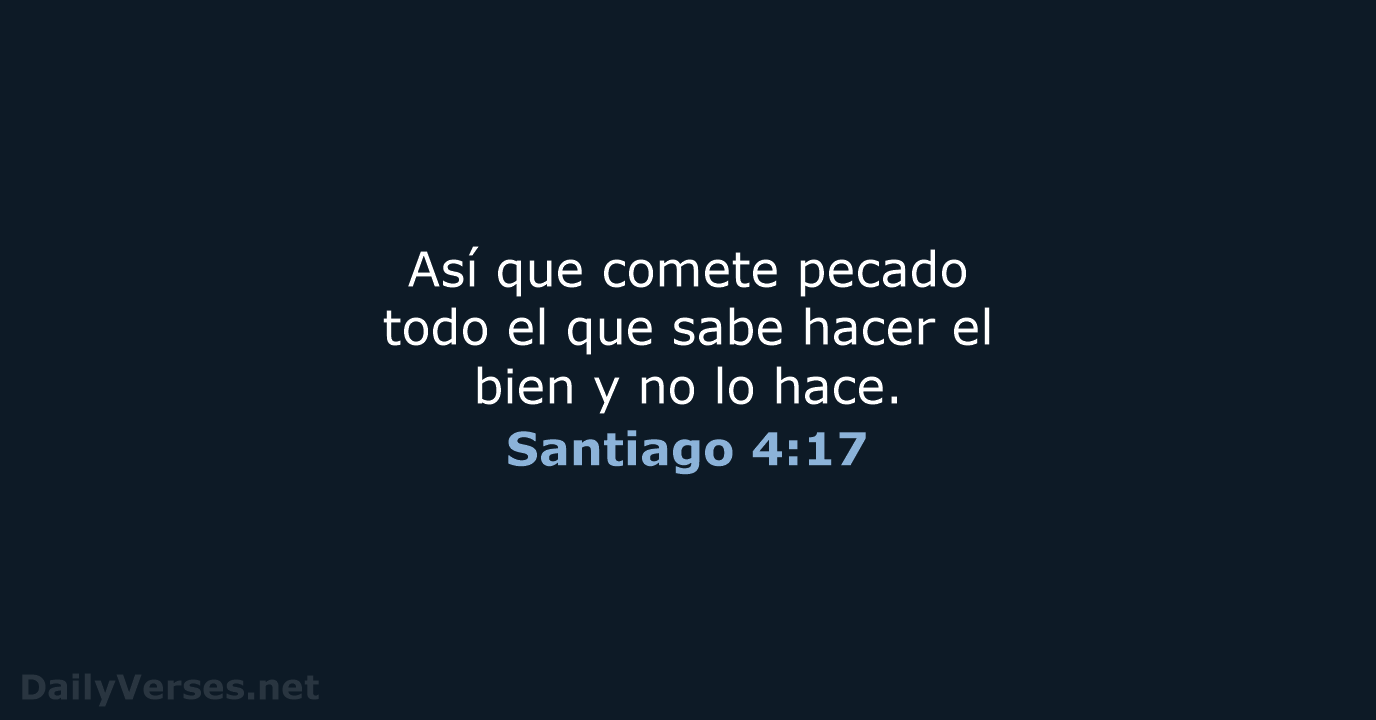 Santiago 4:17 - NVI