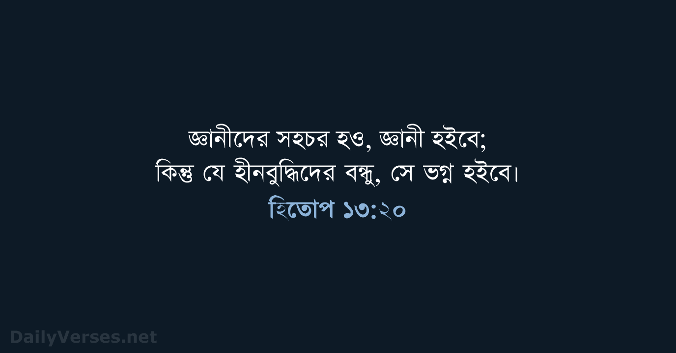 হিতোপ ১৩:২০ - ROVU