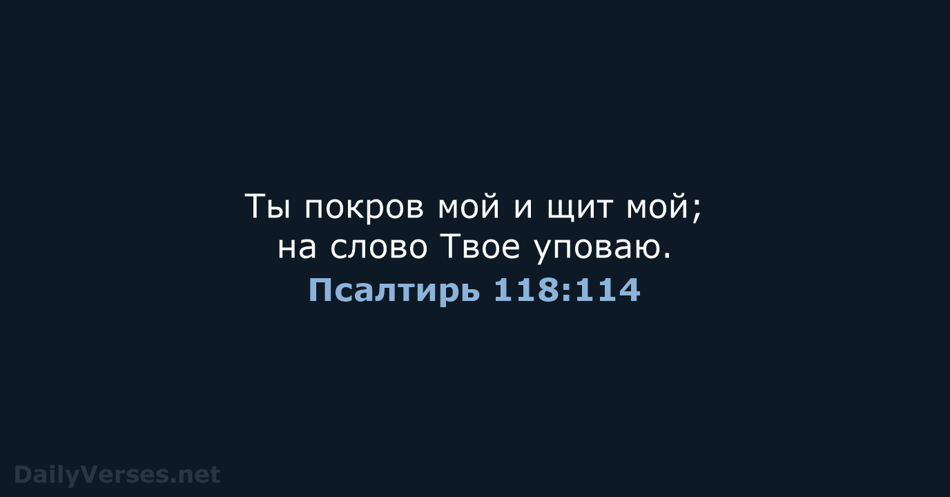 Псалтирь 118:114 - СП