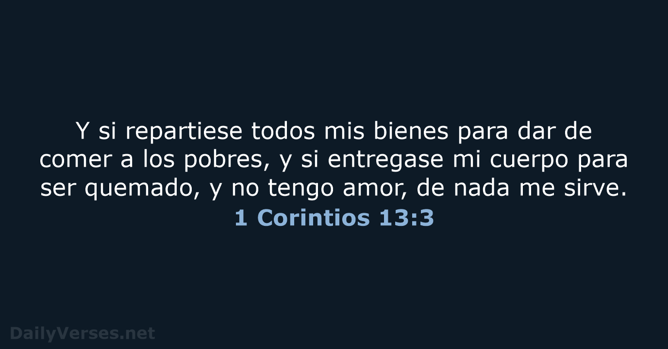 1 Corintios 13:3 - RVR60