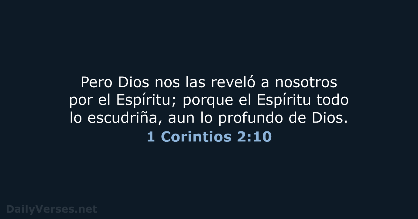 1 Corintios 2:10 - RVR60