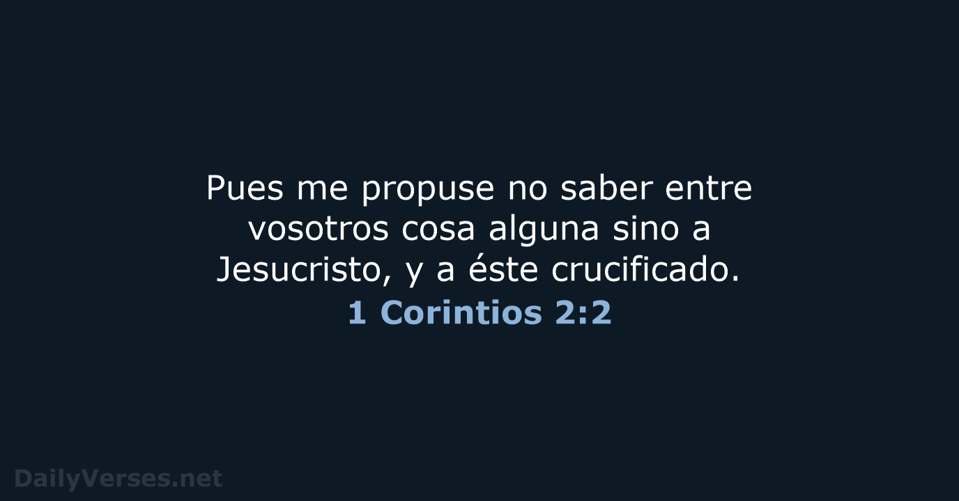 1 Corintios 2:2 - RVR60