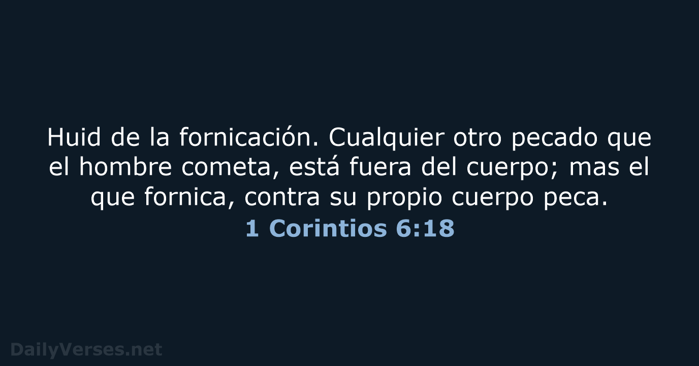 1 Corintios 6:18 - RVR60