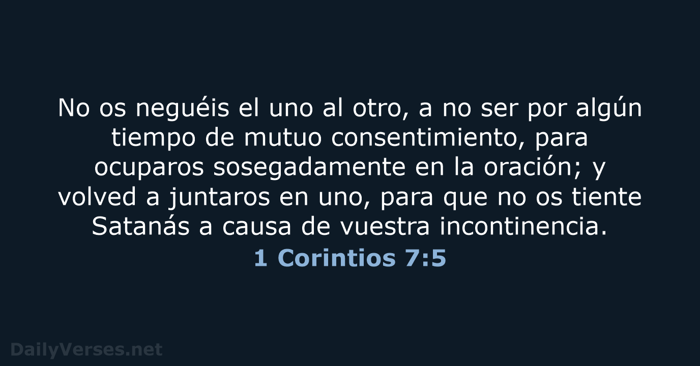 1 Corintios 7:5 - RVR60