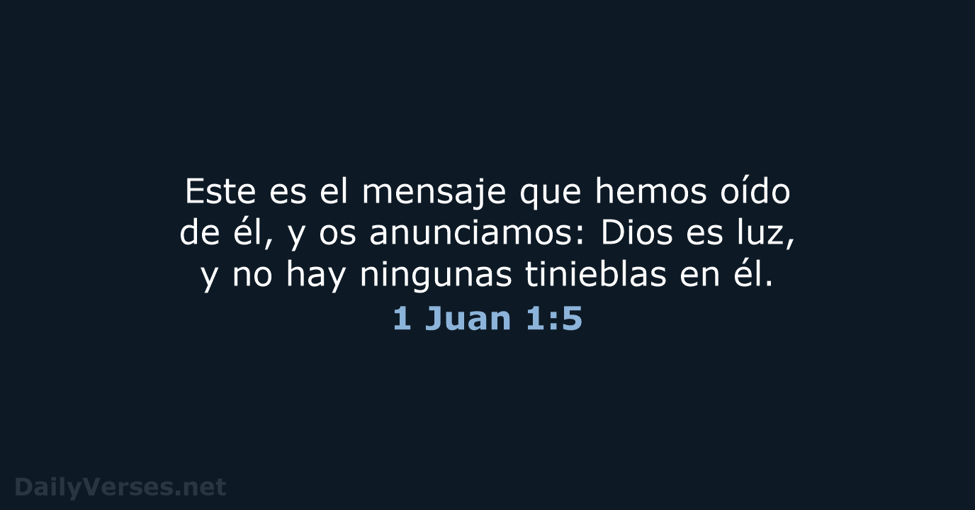1 Juan 1:5 - RVR60