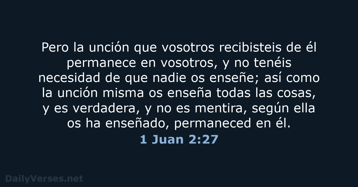 1 Juan 2:27 - RVR60