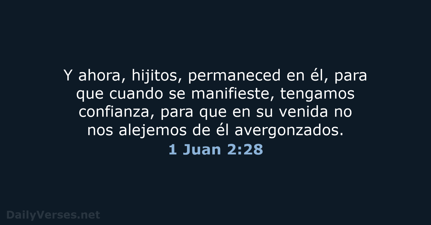 1 Juan 2:28 - RVR60