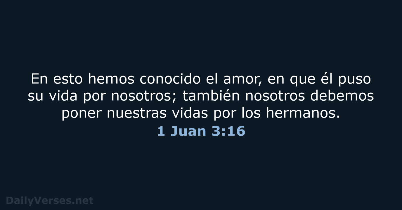 1 Juan 3:16 - RVR60