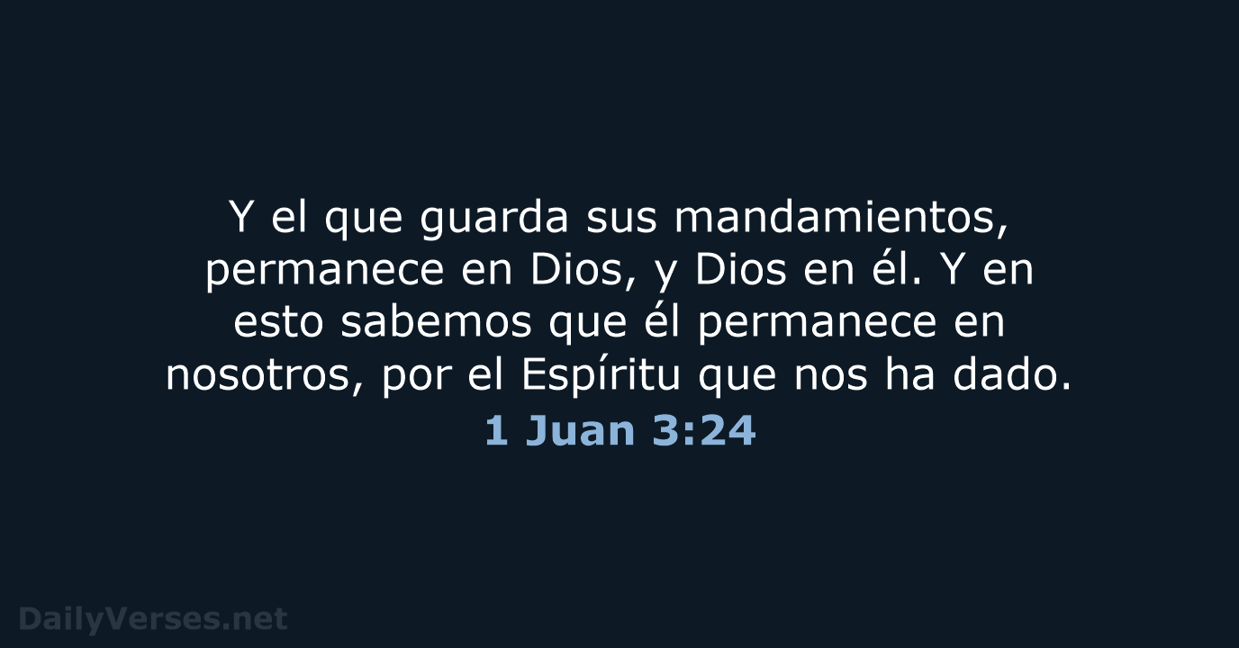 1 Juan 3:24 - RVR60