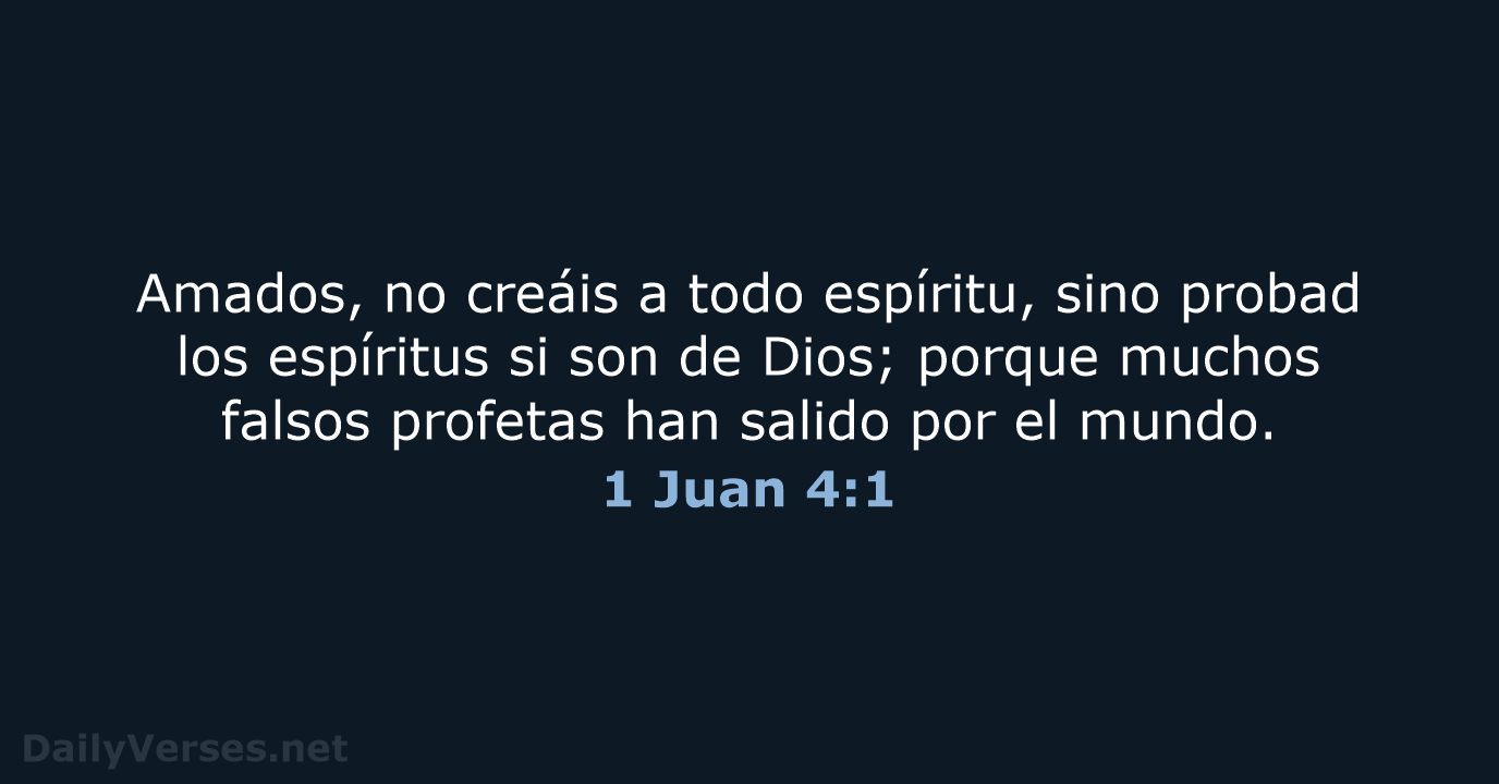 1 Juan 4:1 - RVR60
