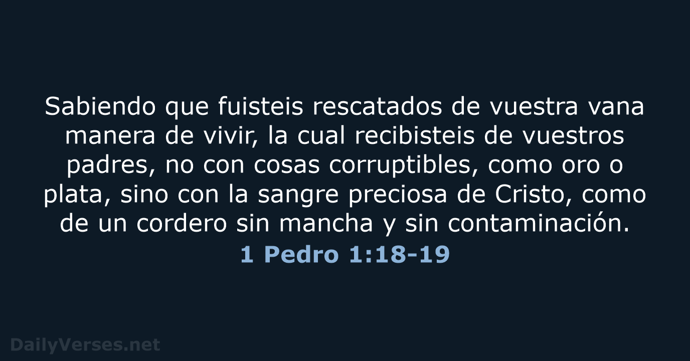 1 Pedro 1:18-19 - RVR60