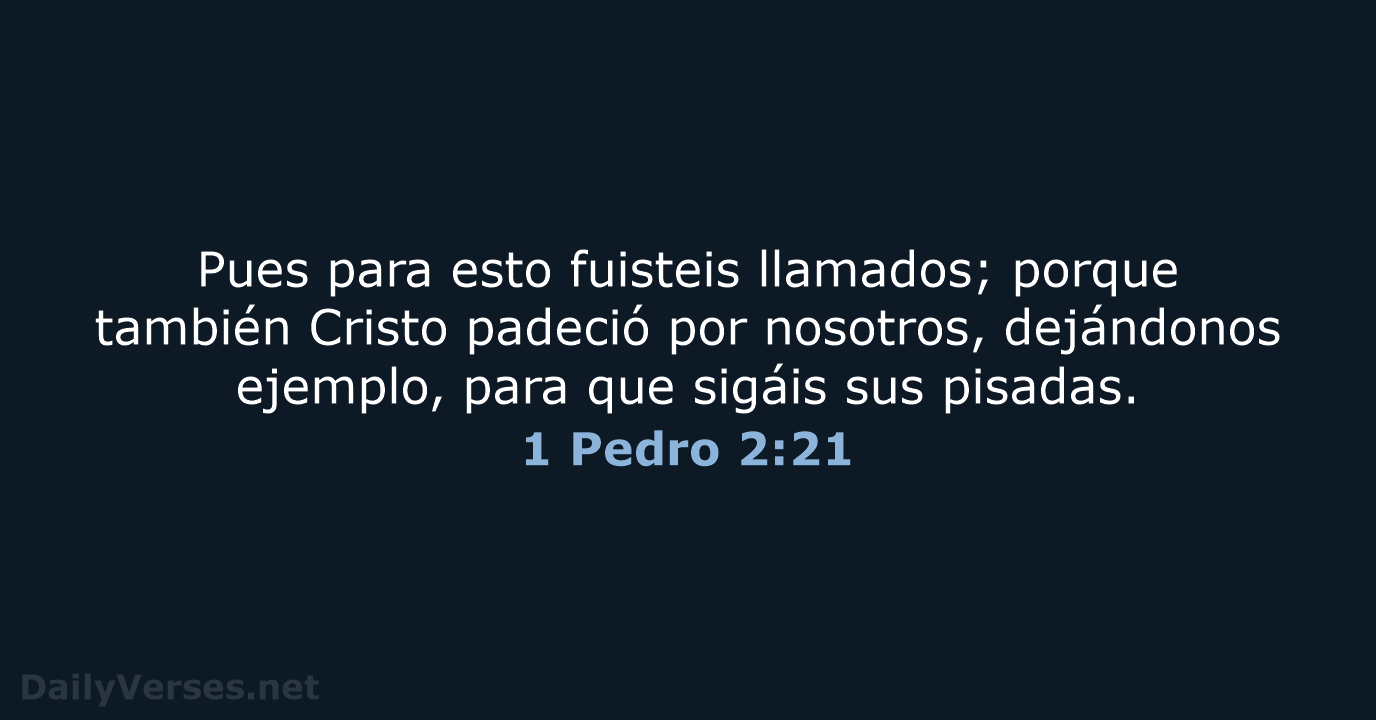 1 Pedro 2:21 - RVR60