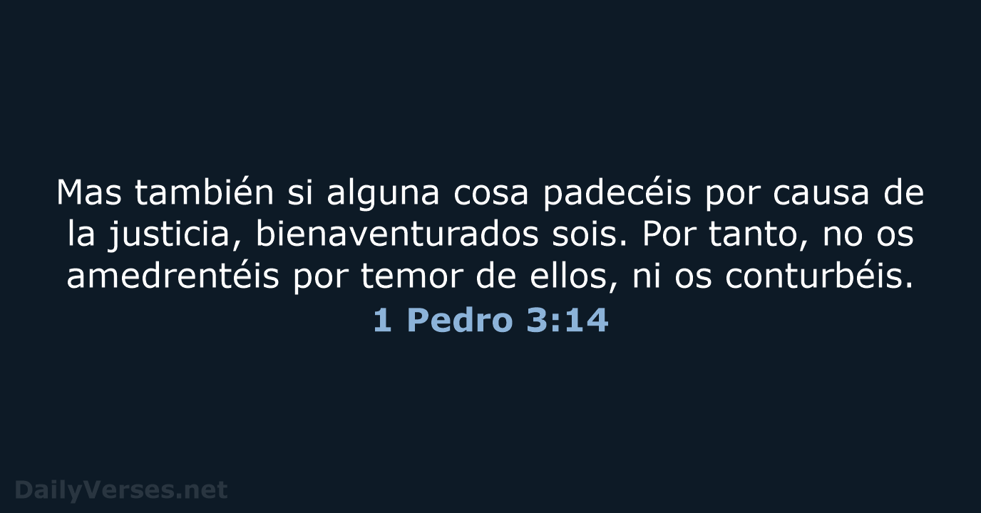 1 Pedro 3:14 - RVR60