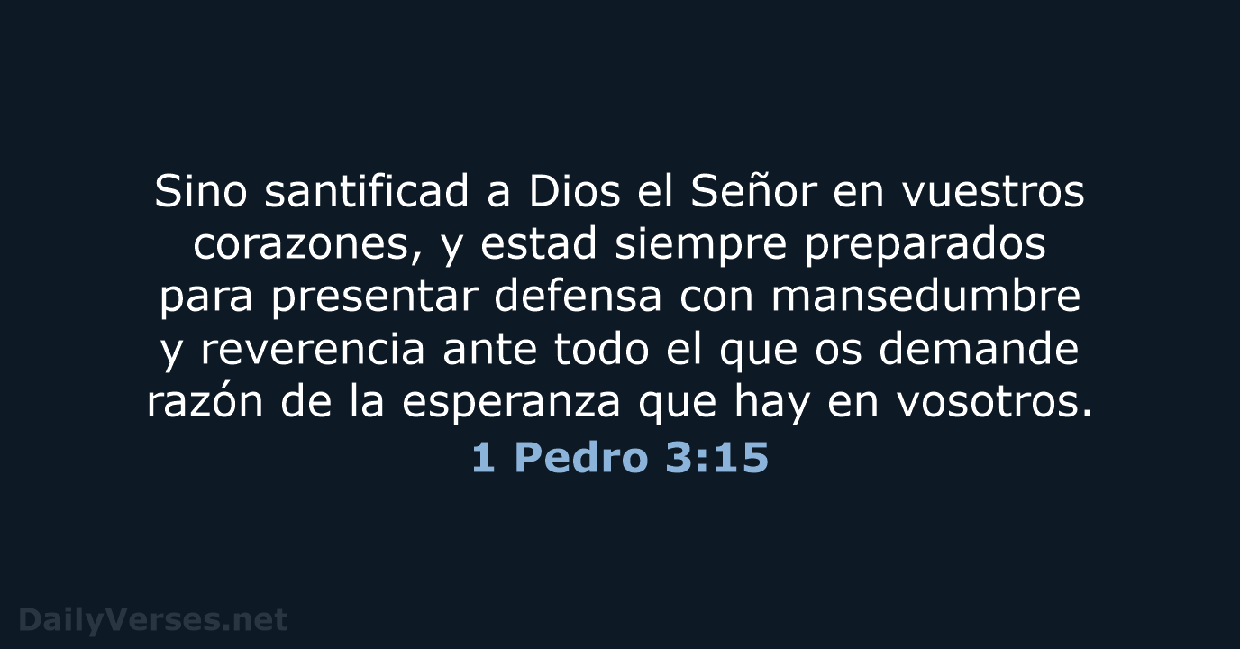 1 Pedro 3:15 - RVR60