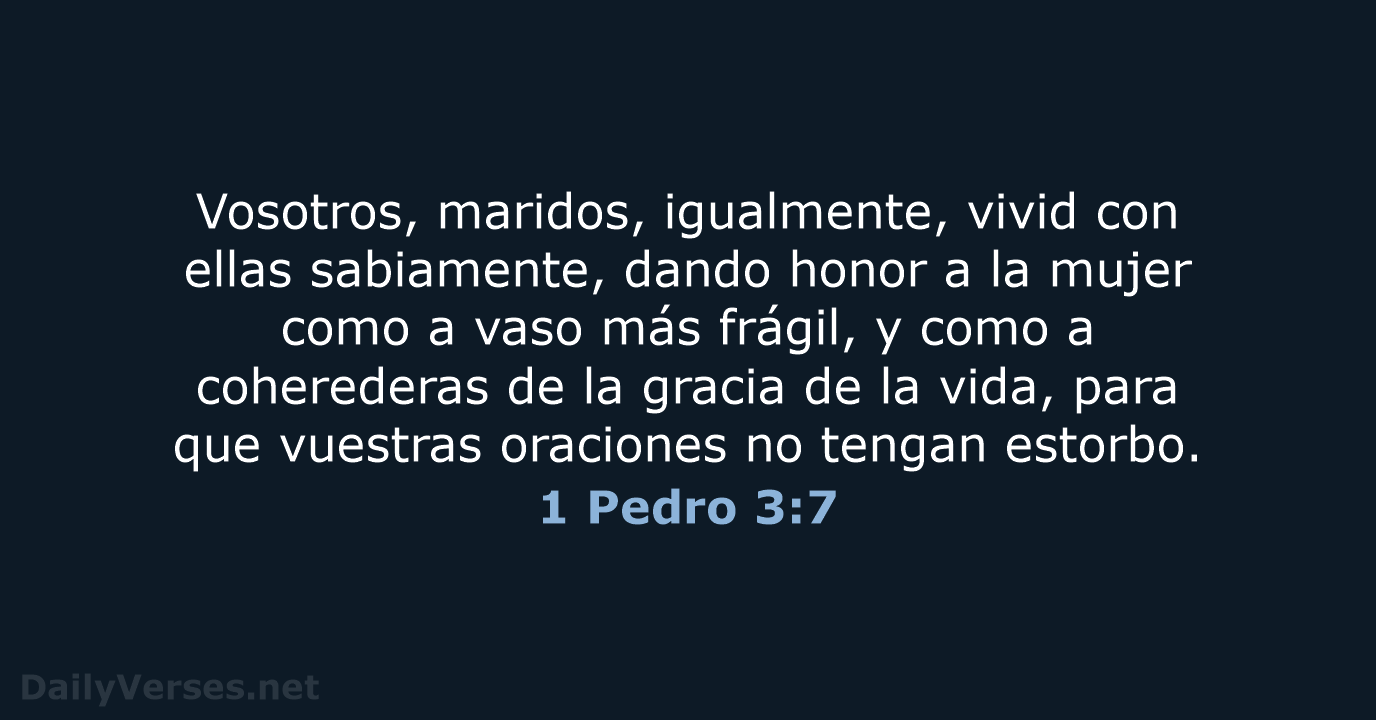 1 Pedro 3:7 - RVR60