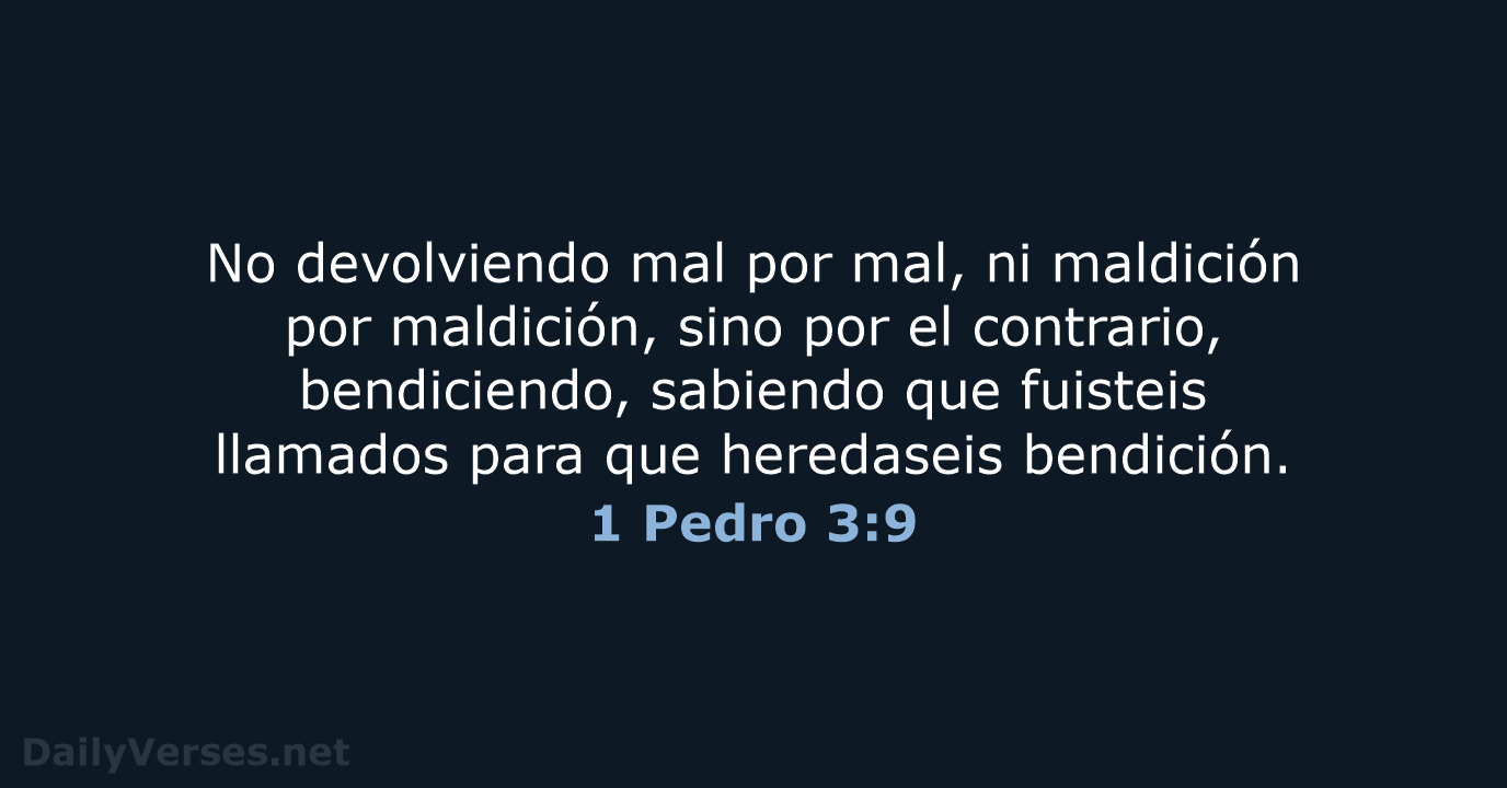 1 Pedro 3:9 - RVR60