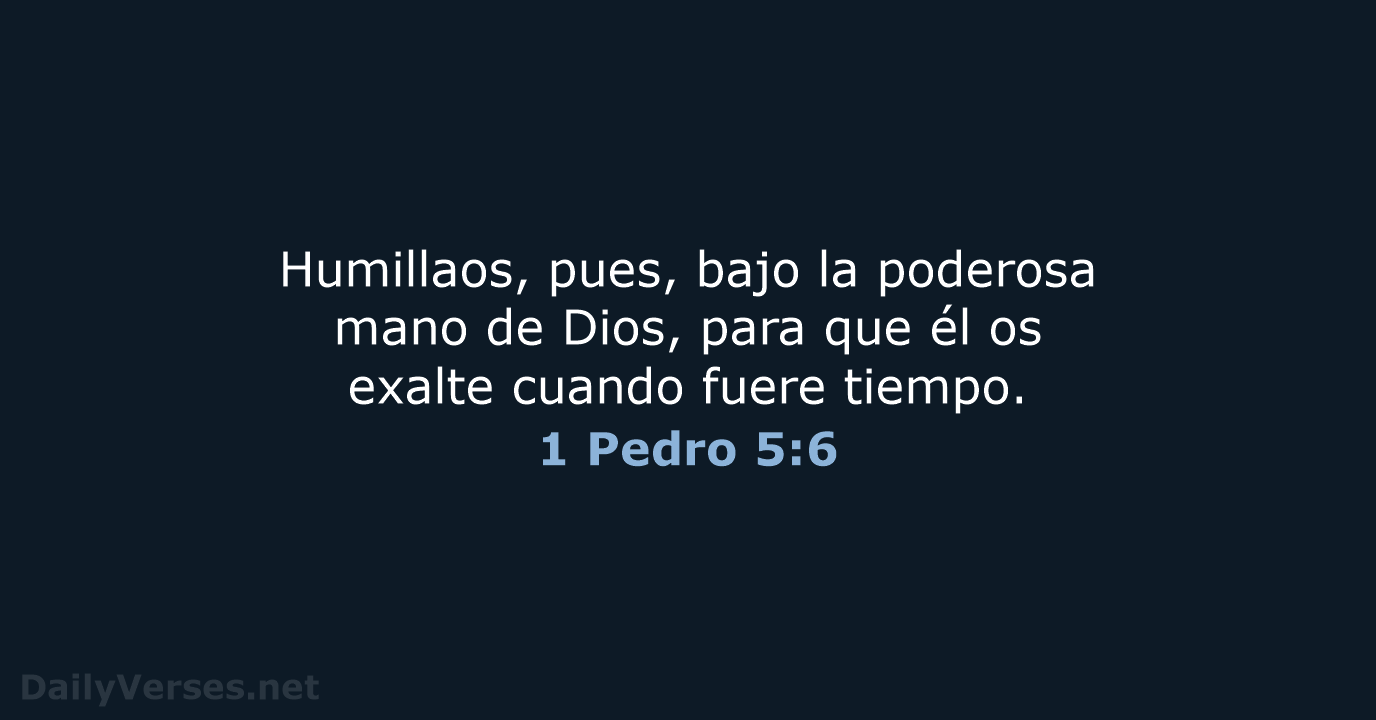 1 Pedro 5:6 - RVR60