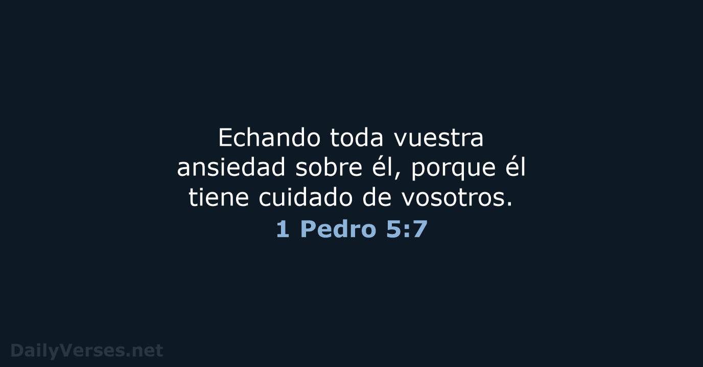 1 Pedro 5:7 - RVR60