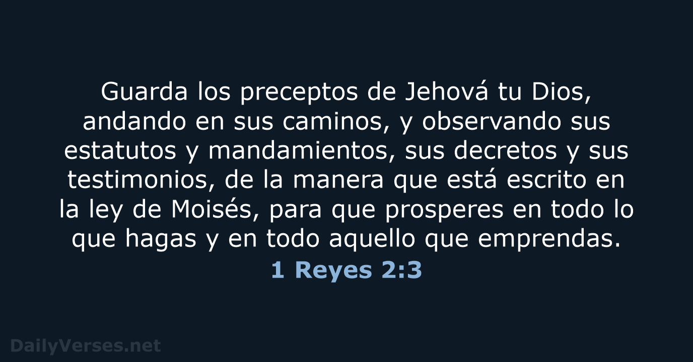 1 Reyes 2:3 - RVR60