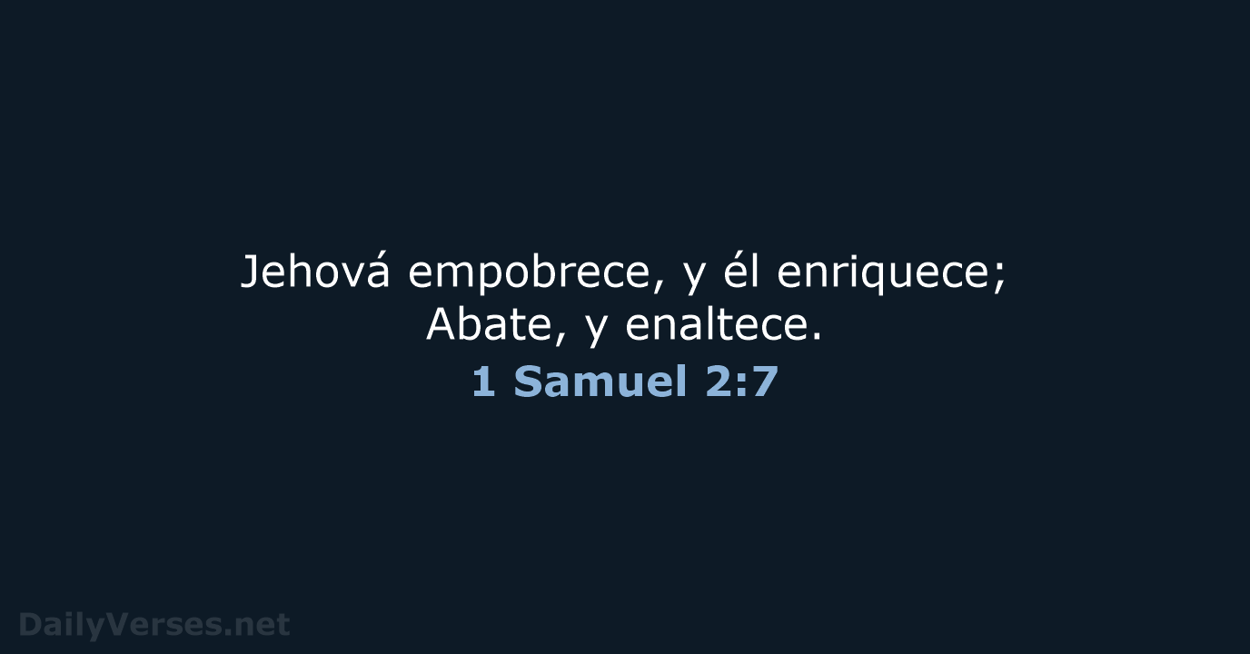 1 Samuel 2:7 - RVR60