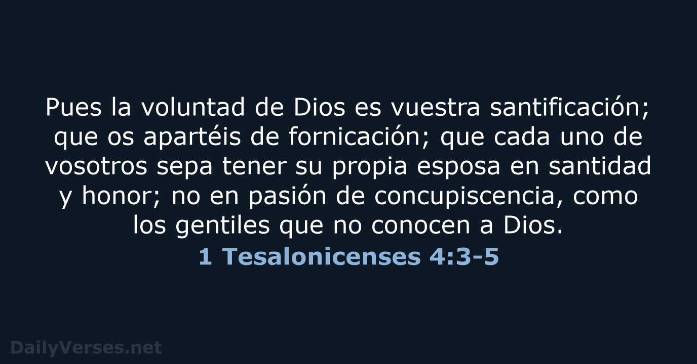 1 Tesalonicenses 4:3-5 - RVR60
