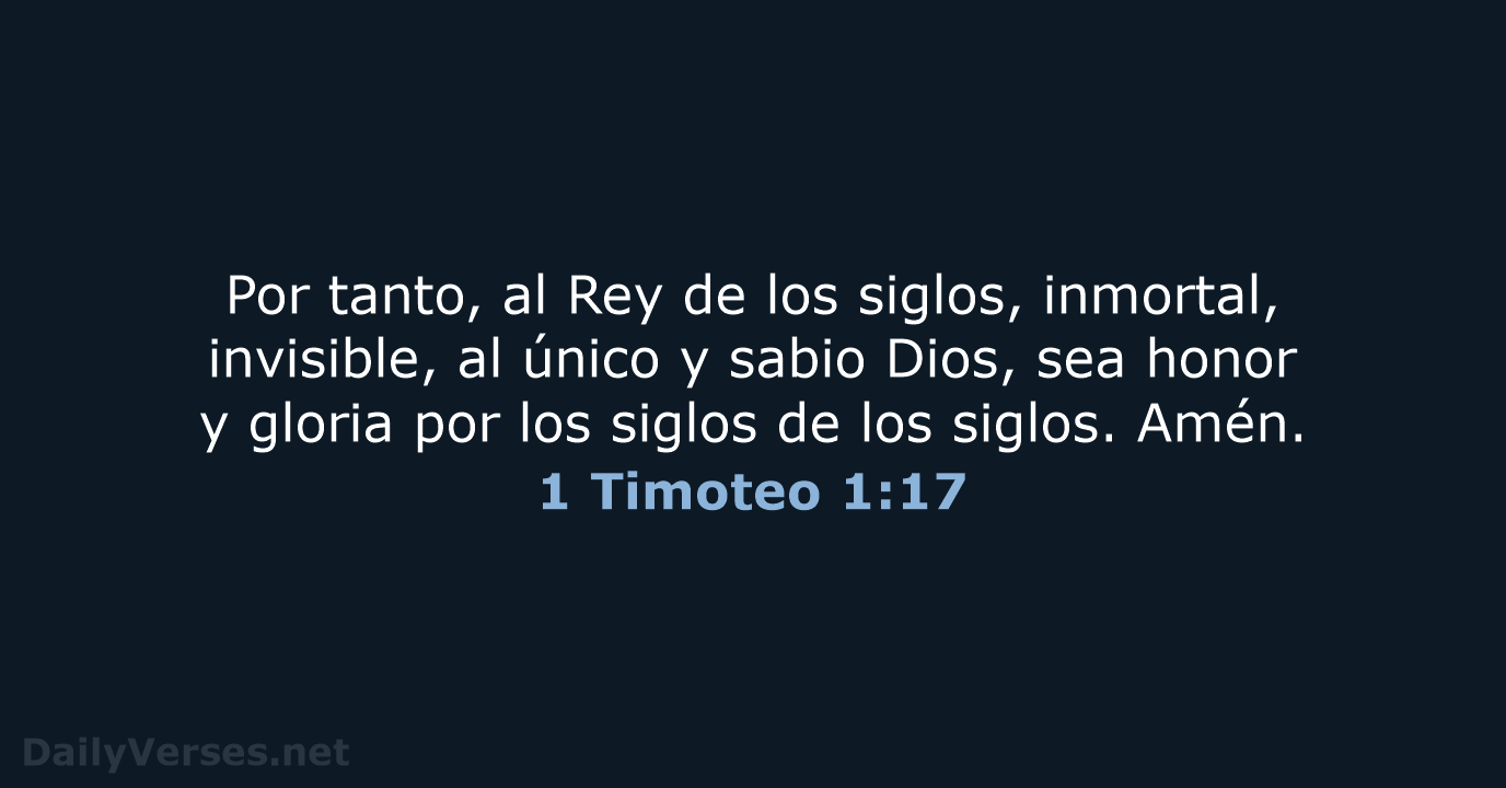 1 Timoteo 1:17 - RVR60