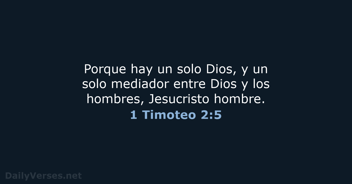 1 Timoteo 2:5 - RVR60