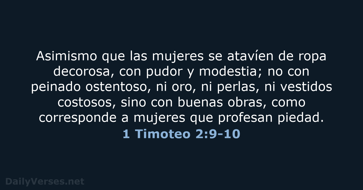 1 Timoteo 2:9-10 - RVR60