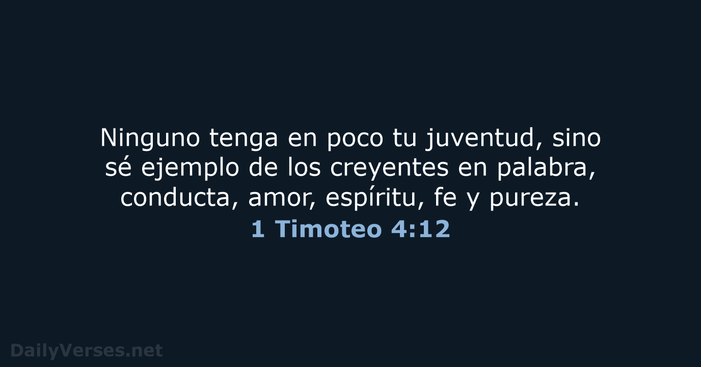 1 Timoteo 4:12 - RVR60