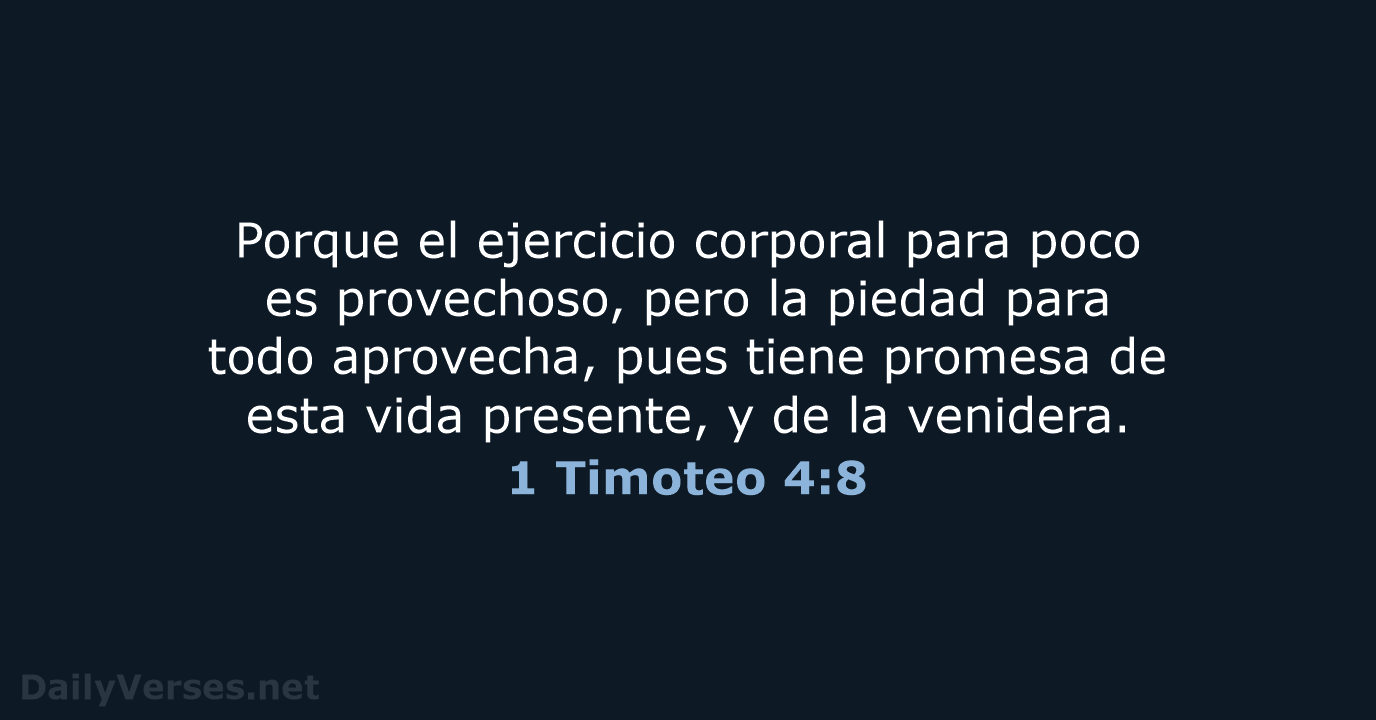 1 Timoteo 4:8 - RVR60