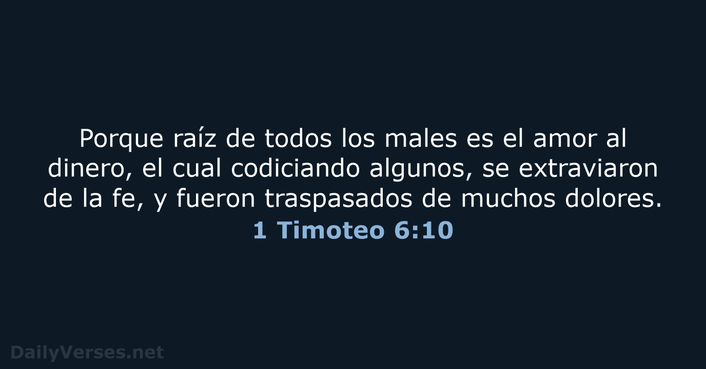 1 Timoteo 6:10 - RVR60
