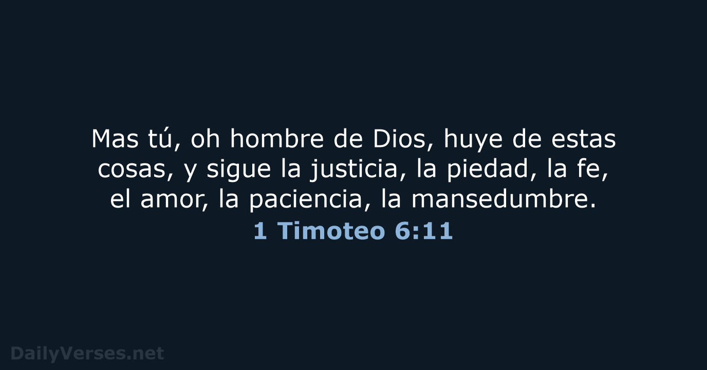 1 Timoteo 6:11 - RVR60